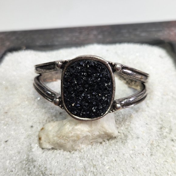 Vintage Lucky Brand Boho Druzy Cuff Bracelet - Picture 1 of 4